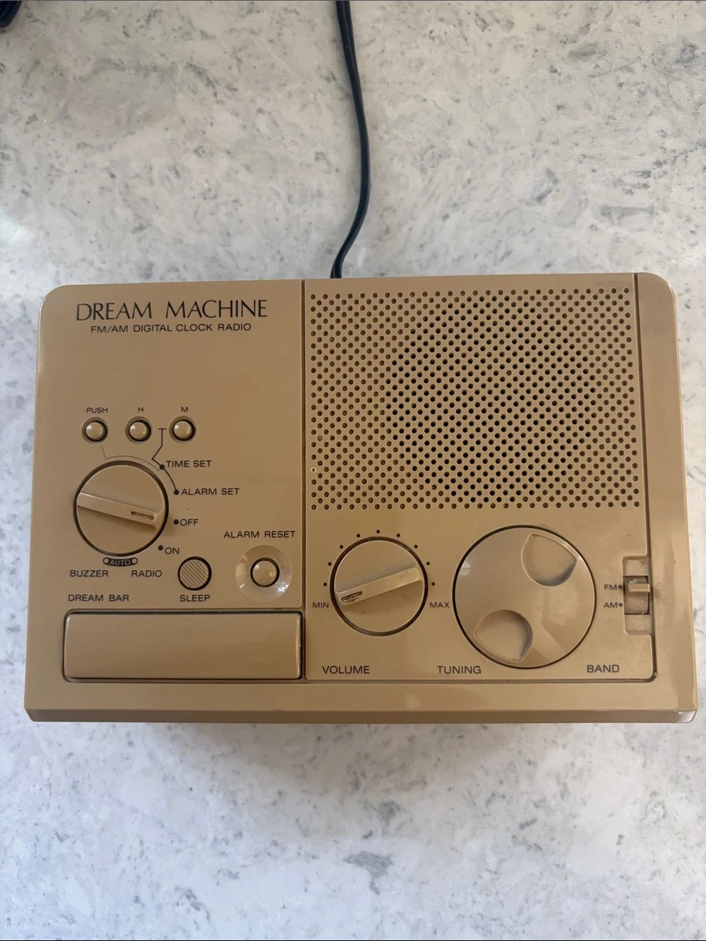 Sony Dream Machine ICF-C2W Vintage Digital Alarm Clock AM/FM Radio - Works